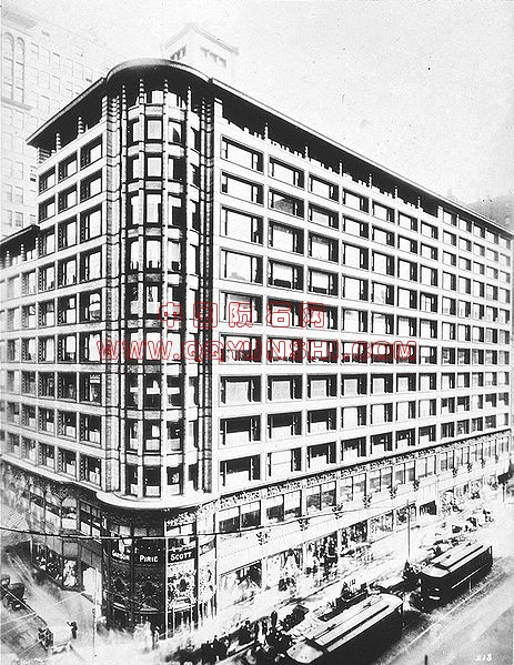 对Carson Pirie斯科特大厦，芝加哥，伊利诺伊州的档案照片。 . 路易斯·沙利文，建筑师。.jpg