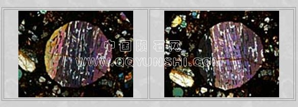 橄榄石球粒从H3球粒陨石布朗菲尔德（1937年）灭绝的陨石球粒是不完全同相，可以看到下.jpg